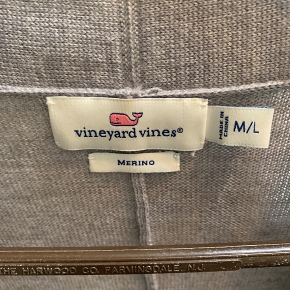 Vineyard Vines Gray Merino Wool Short Sleeve Vest - Picture 2 of 5